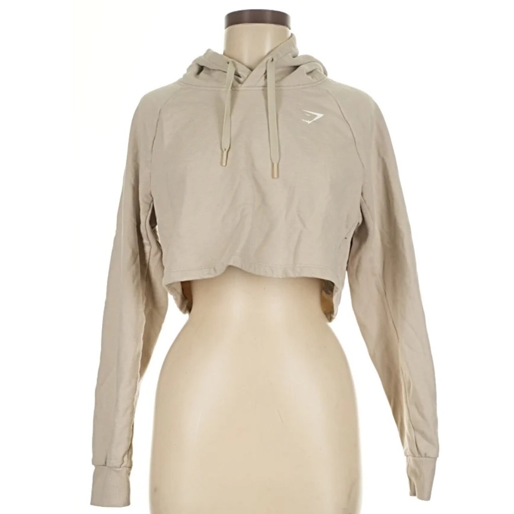 Gymshark Tan Cropped Hoodie